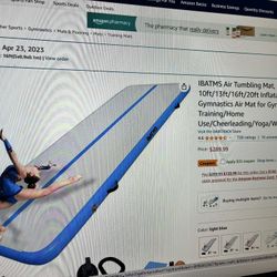 Used  16 Ft Inflatable Mat Tumbling