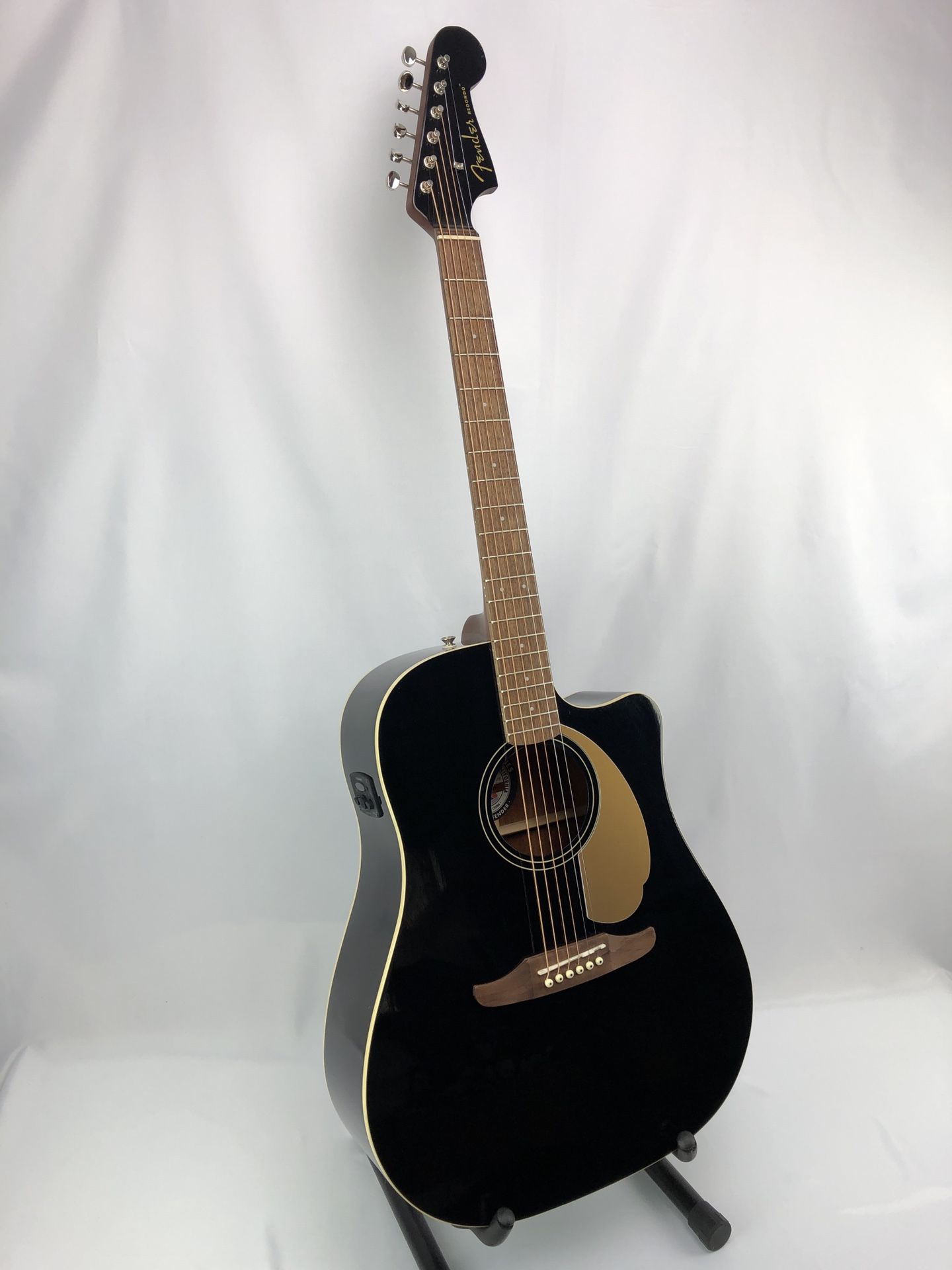 Fender California Redondo Player Acoustic Electric Guitar Gloss Jetty Black | Slim "C" Neck