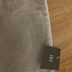 New Restoration Hardware Grey Distressed Velvet Lumbar Pillow Cover
