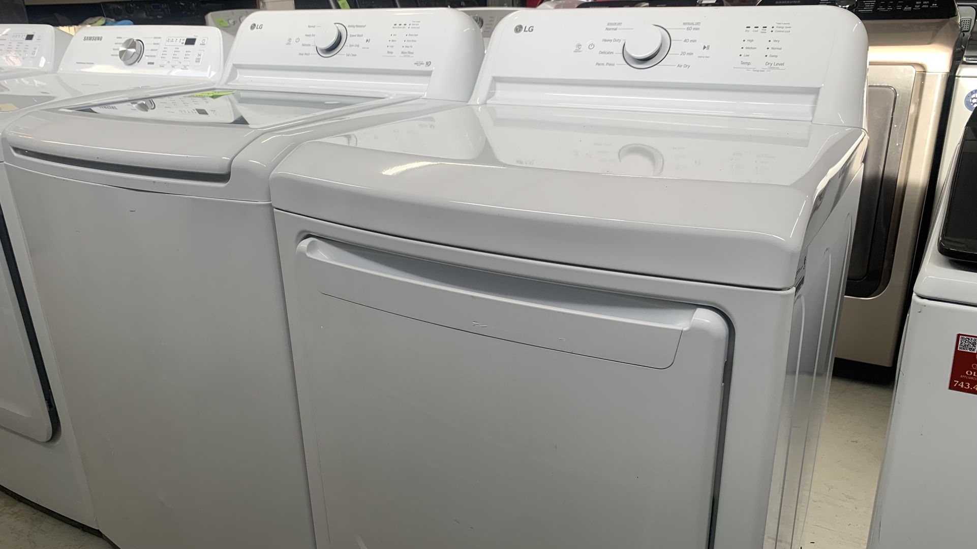 NEW WASHER AND DRYER