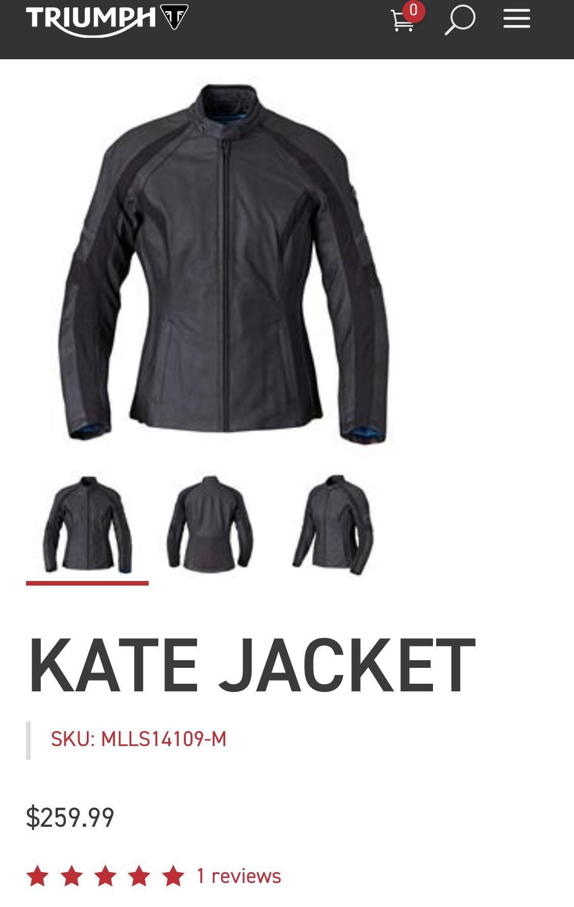 [NEW] Triumph Motorcycle Kate Jacket size: 2L