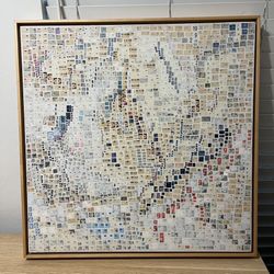 Original Art by Suzi Matthews Number Collage Modern Artwork Painting