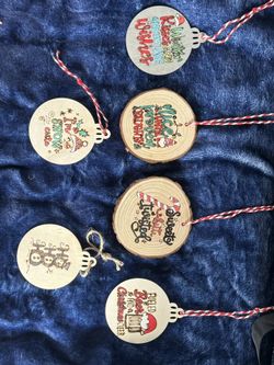 Woodburned Christmas Ornaments 
