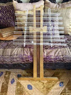 Crystal Xylophone with Custom Walnut Stand