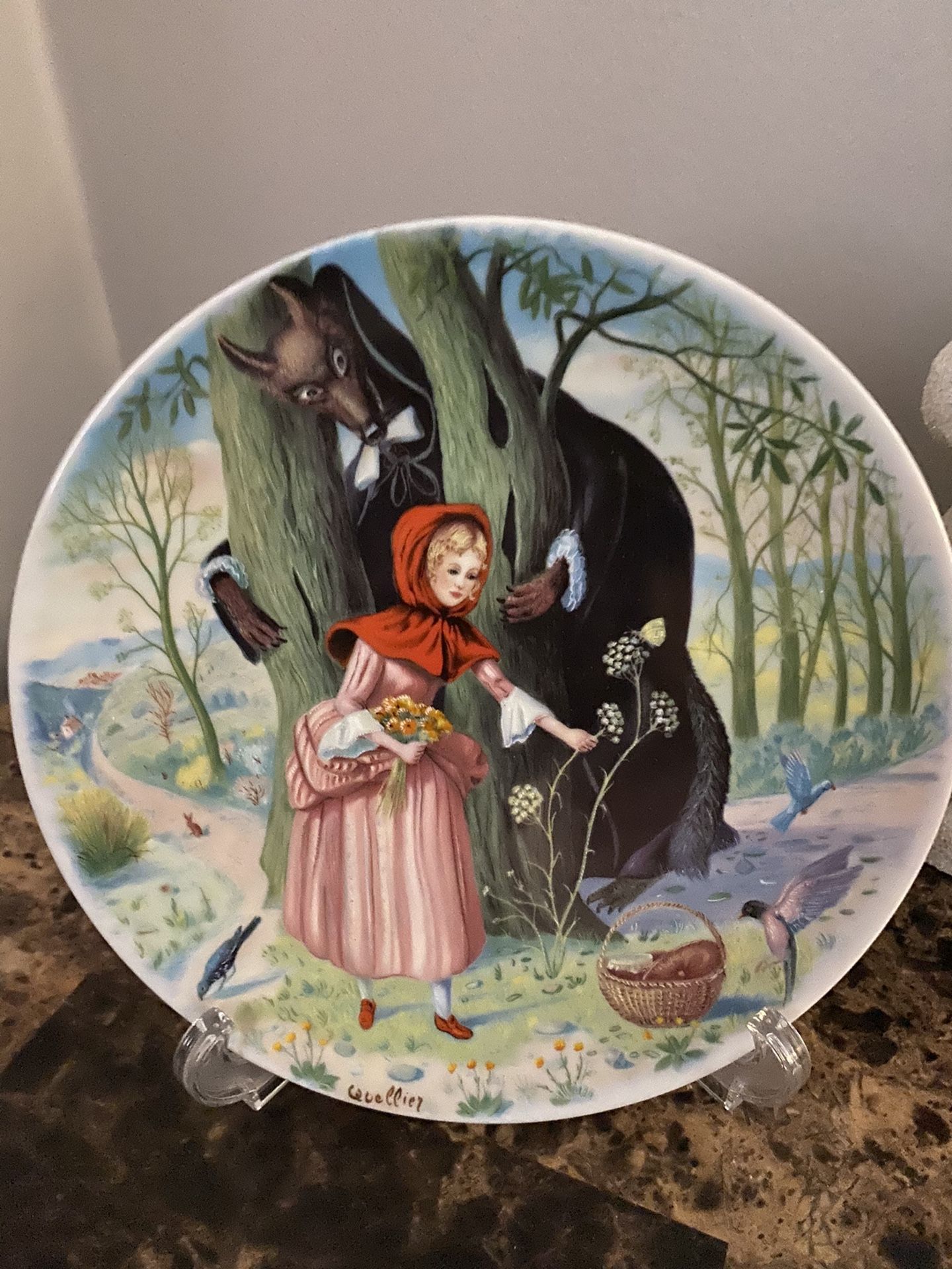 Limoges Little Red Riding Good Decorative Plate 
