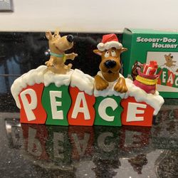Rare Vintage 1998 WB Scooby-Doo & Scrappy-Doo P.E.A.C.E Holiday Block Set NEW