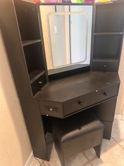Vanity with chair