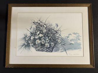 Simplicity daisies Flowers Signed Lithograph 558/1500  Carolyn Blish 