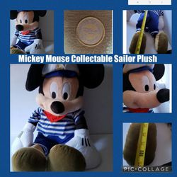 Mickey Mouse Collectors Sailor Big Plush For Sale 