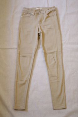 Levi's 721 High Rise Skinny Jeans Womens 28x32 Khaki Tan Stretch Denim