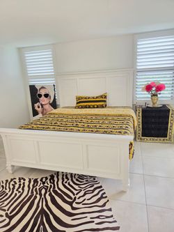 WHITE KING SIZE BED FRAME
