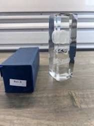 3D LA RAMS Crystal Glass Sculpture Block