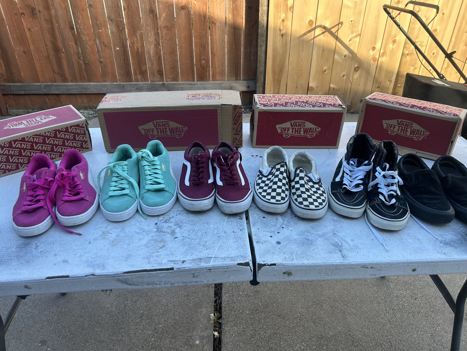 Puma And Vans Girl Shoes