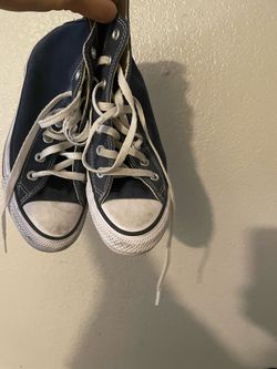 Converse blue high top shoes