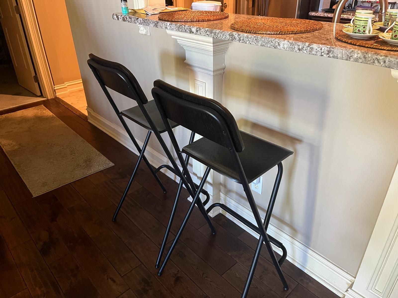 Set of 2 Folding Stool Chairs