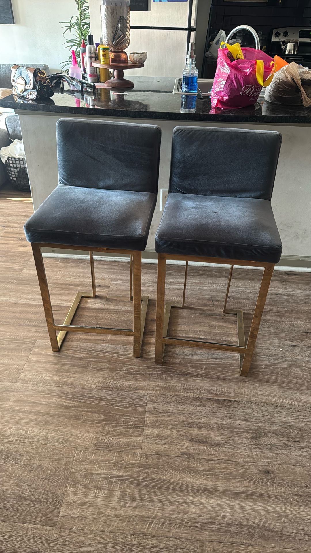 Grey Bar Stools 