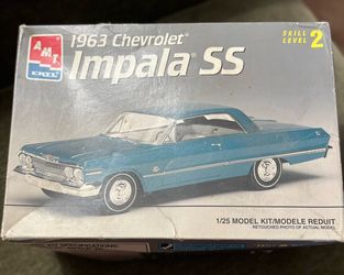 Vintage rare estate AMT '63 Chevy Impala SS Model Kit Factory 1/25