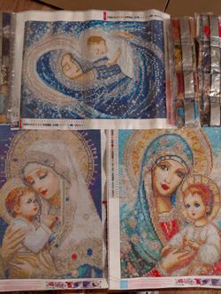 3 pack Virgin Mary 12x16 diamond art kits