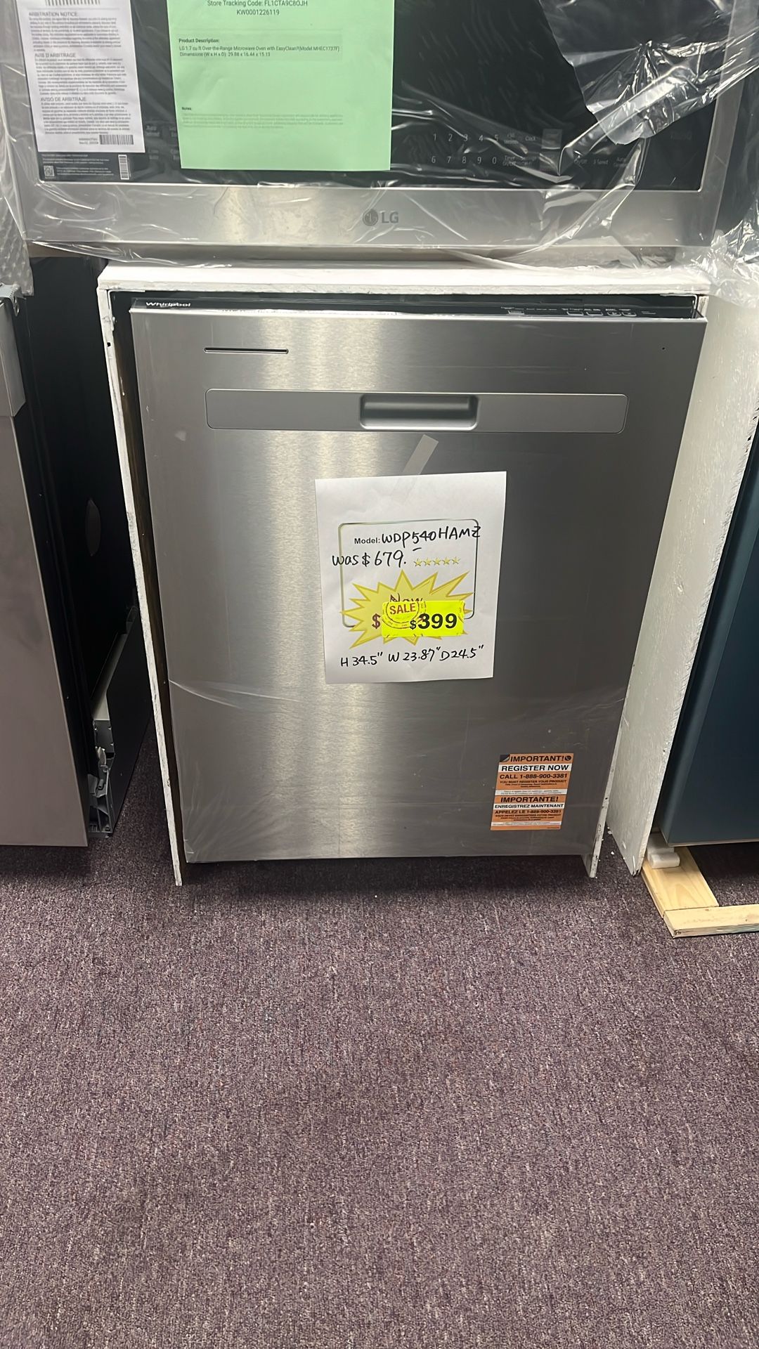 Dishwasher Stainless Steel new Open Box
