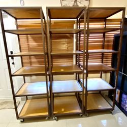 MOVING SALE! Industrial Metal Bookshelf 