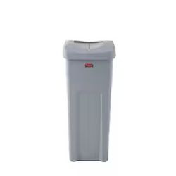 23 Gal Grey Trash Can With Lid 