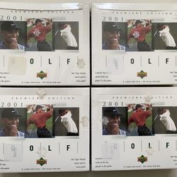 (4) 2001 Upper Deck Golf Premier Edition Hobby Boxes