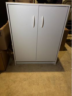 2 shelf storage cabinet