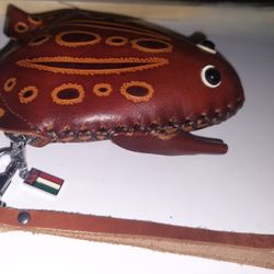 Brown Genuine Leather Coin Purse
