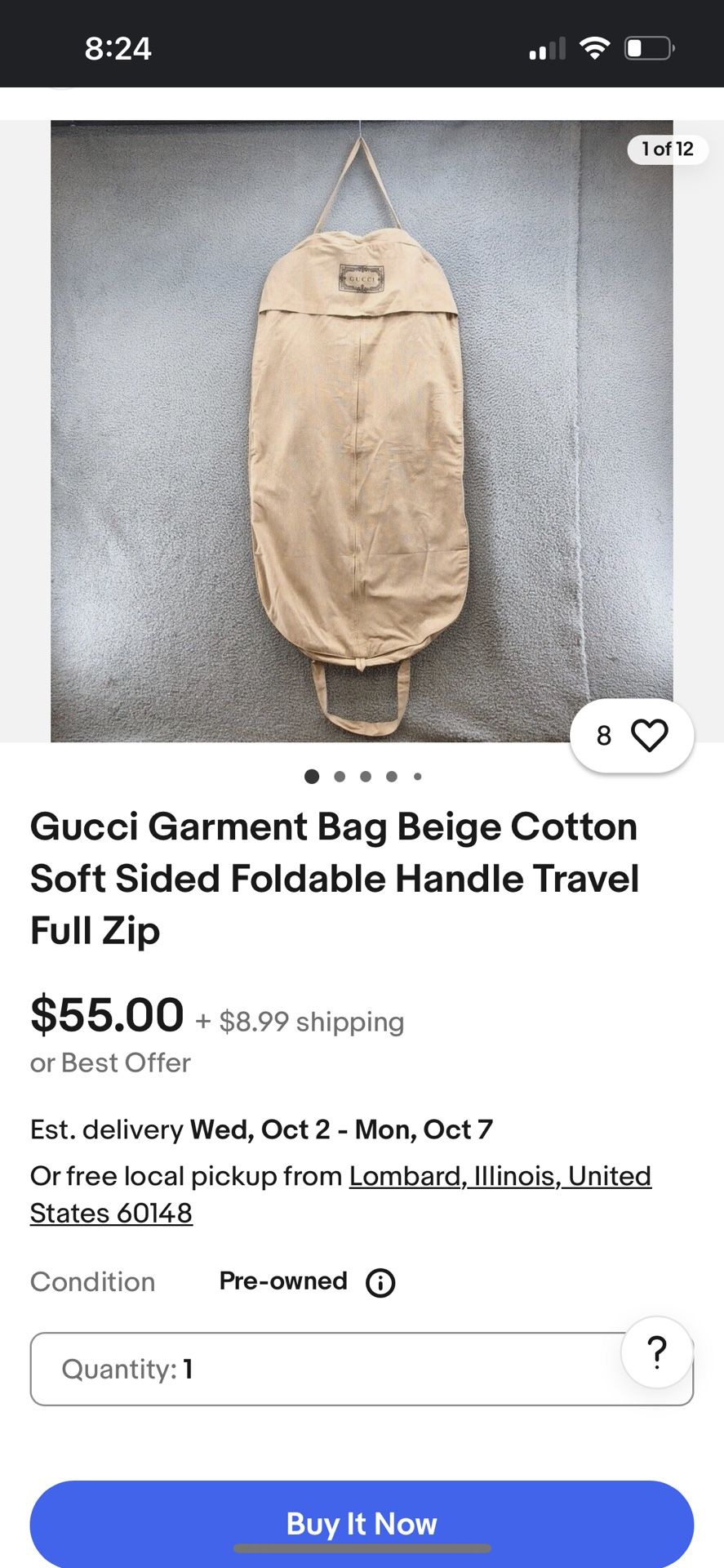 Gucci Garment Bags Offer Me