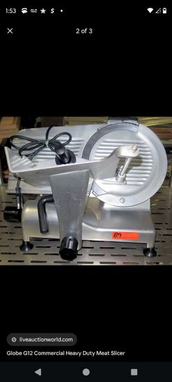 Globe G12 Commercial Meat Slicer with Built-In Sharpener — Used