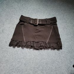 Love Tree Mini Black Skirt 