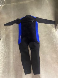 Full Length Neoprene Wetsuit Black and Blue