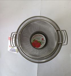 Colander Stainless Steel Silver Strainer Set 3 with Resting Base NWT