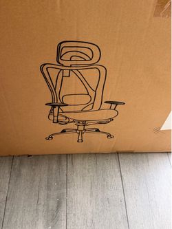 New Ergonomic Mesh Office Chair with Headrest & Adjustable Arms – New in Box