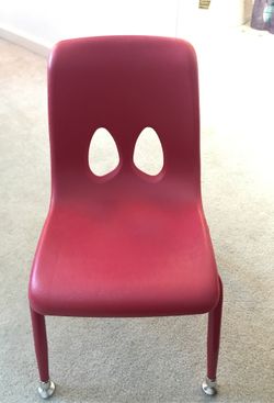 Lakeshore red chair 11.5