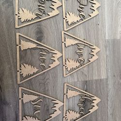 Wooden Mountain Table Numbers 1-6