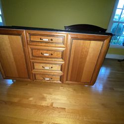 Movable Kitchen Island/ Bar Quality Real Wood Construction With Granite