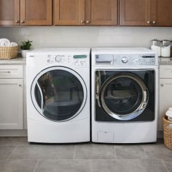 Kenmore Stackable Large-Capacity Front Load Washer & Dryer – $399 Set