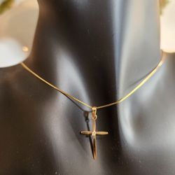 14K Gold Cross