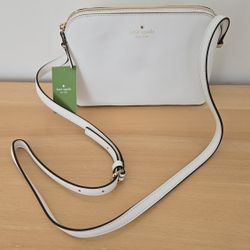 Kate Spade Cedar Street Mandy Crossbody Bag - Cream Saffiano  Leather 
