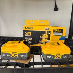 DEWALT 20V MAX XR POWER-Pack Lithium-Ion 8.0Ah Battery (2-Pack)