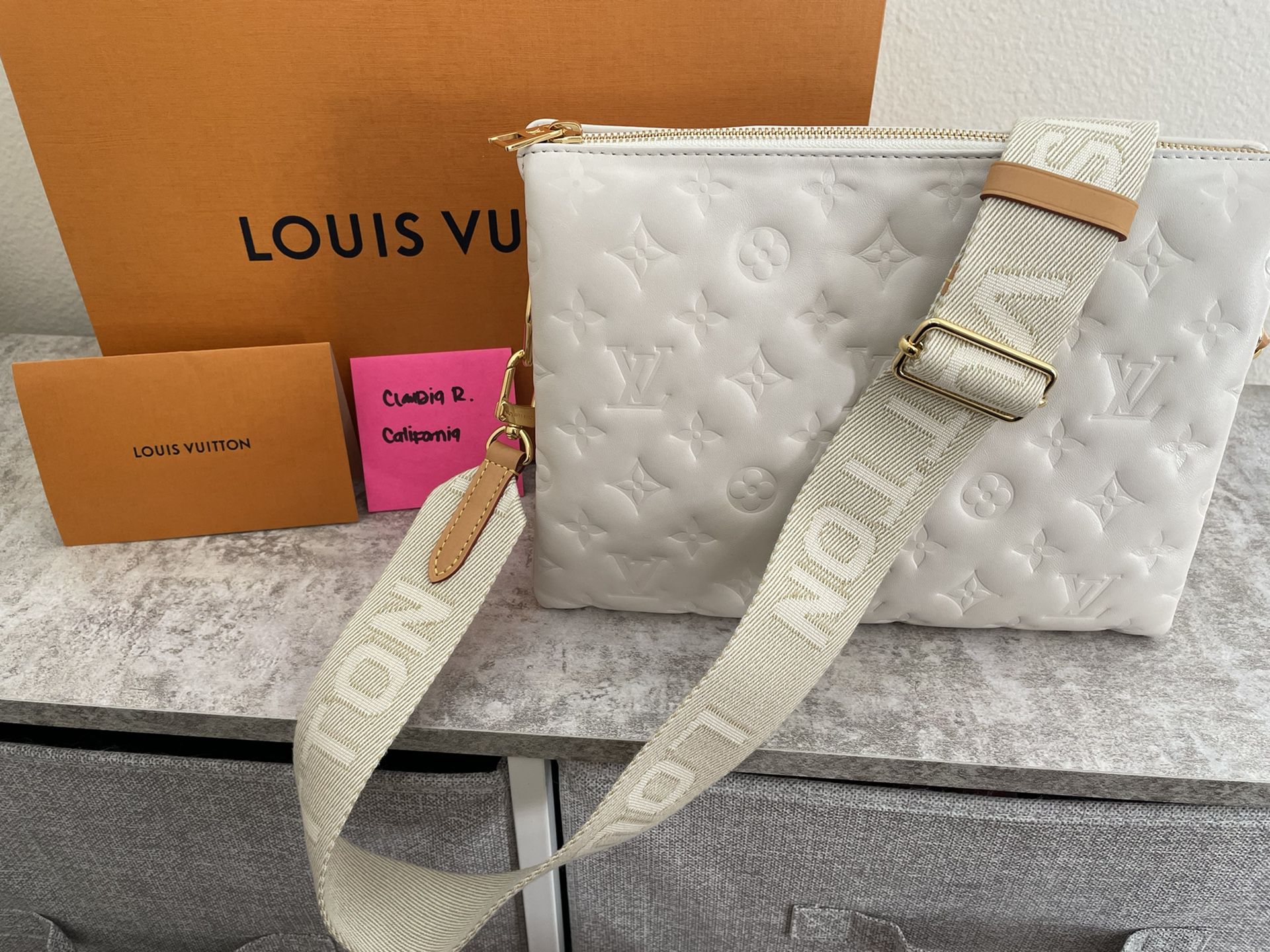 Authentic Louis Vuitton Coussin PM in Cream for Sale in Rancho