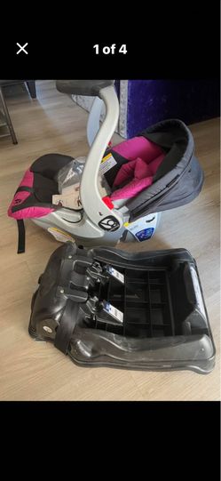 BABY TREND PINK/BLACK INFANT CARSEAT/BASE - NEW