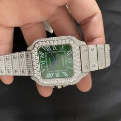Iced out diamond watch