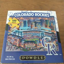 New sealed MLB Colorado Rockies 100 piece jigsaw puzzle by Dowdle 16"x20" 