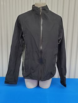 REI MEN'S WATERPROOF black WINDBREAKER jacket zip-up size med VGC FREE SHIP USA . Condition is Pre-owned. Shipped with USPS Mail.