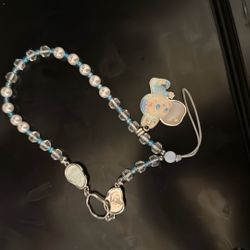 Blue labubu charm