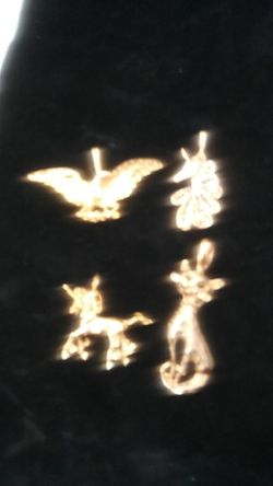 18 k Gold over lay pendants