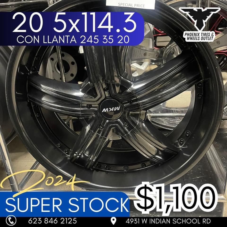 20” WHEELS AND TIRE PACKAGE FOR CARS 623 846 2125 PHOENIX TIRES AND