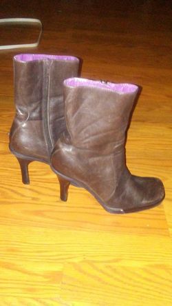 Nine West Brown Ankle Boots 6.5